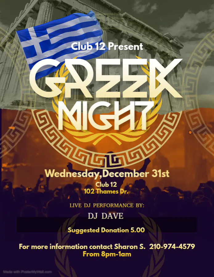 Greek Night Flyer